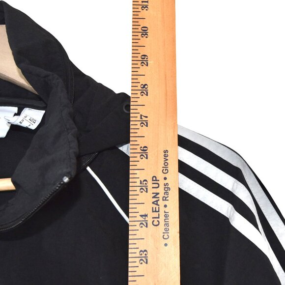 Adidas Originals Black 3-Stripes Swoosh Track Jacket Size M Retro Streetwear - Picture 11 of 11
